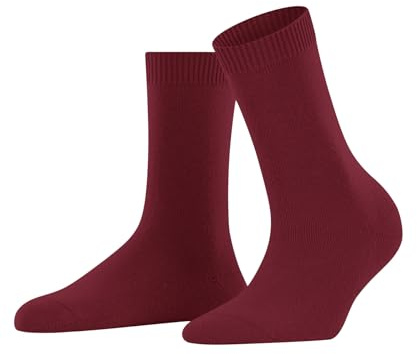 FALKE Damen Socken Cosy Wool W SO Wolle Kaschmir einfarbig 1 Paar, Rot (Scarlet 8228) neu - umweltfreundlich, 35-38