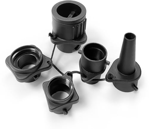 pangdapengpeng 5 Pezzi Adattatore per Pompa SUP, Gommoni Adattatore, Universale Aria Attacco Gonfiabile Set per Paddleboard, Gommoni, Kayak (Nero)