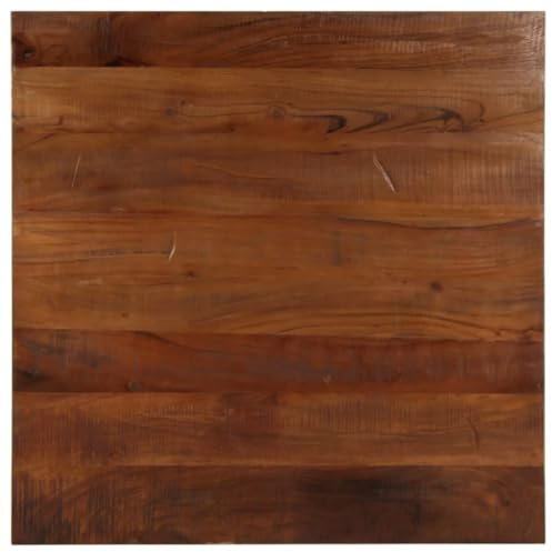 vidaXL Tischplatte, Holzplatte Quadratisch, Massivholzplatte für Tisch Esstisch Couchtisch, Ersatztischplatte, 70x70x2,5cm Altholz Massiv
