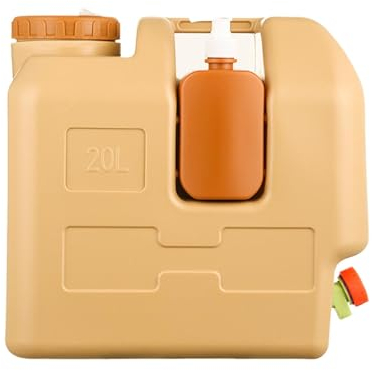 Gallon Water Container - 20L Versatile Camping Water Container With Spout And Lotion Dispenser| Portable Water Storage Tank| Handle Emergencyy Water Tank For Camping Hiking And Picnic Supplies