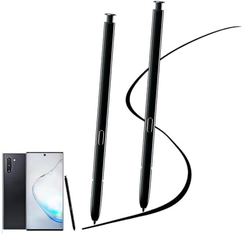 Lot de 2 Stylets de Rechange pour Samsung Galaxy Note 10 / Note 10+,Noir (Aura Noir)