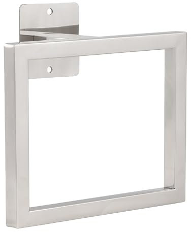 LINEUP Porta Asciugamani Bagno da Parete in Acciaio Inox SS304, Colore Argento, Design Moderno 13x13x5,5 cm