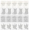 DLPRK 20 pezzi Kit Riparazione Zanzariera, Nastro Per Riparare Zanzariere Autoadesivo, quattro forme, Adesivo Invisibile (Trasparente)