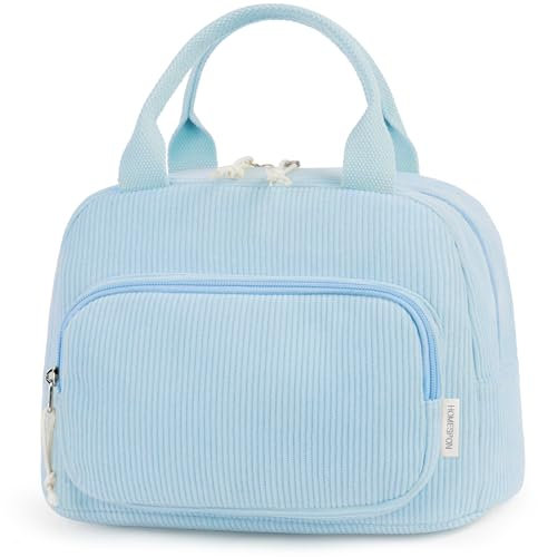 HOMESPON Bolsa de almuerzo aislada para mujeres y hombres adultos, bonita bolsa de pana, contenedor de almuerzo de gran capacidad para el trabajo, la escuela o picnic