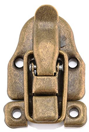 Lucchetto antico vintage con serratura a chiave 4 pezzi vintage serratura bronzo antico gancio gioielli baule valigia caso fibbie fermo chiusura