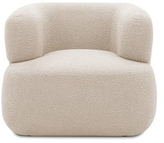 DOMO. collection Sessel Molina, Polstersessel mit Federkern, Armsessel in organischer Form, rund, Cocktailsessel, Loungesessel 90 x 86 x 71 cm (BxTxH), beige