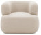 DOMO. collection Sessel Molina, Polstersessel mit Federkern, Armsessel in organischer Form, rund, Cocktailsessel, Loungesessel 90 x 86 x 71 cm (BxTxH), beige