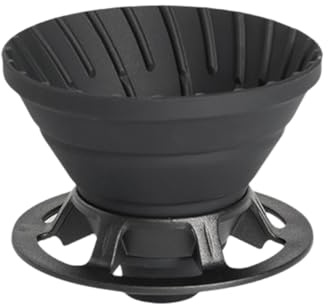 GIWFBQTR Kaffeefilter Aus Silikon, Faltbar, Wiederverwendbar, mit Halter, Kaffeefilterbecher, Platzsparend, Faltbarer Kaffeetrichter für Den Außenbereich, A