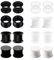 LOCCY 8 Paar Flesh-Tunnel aus Silikon, 3-25mm Schwarz Weiß Extra Weich Silicone Ohr Tunnel Plug Hart Silikon Tunnels Plugs Double Flared Flexibler Ohr Expander Piercing Unisex (Schwarz+Weiß, 8mm)