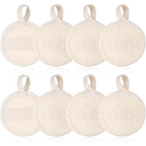 8PCS Luffa Schwamm Loofah 8cm Peeling Schwamm, Natürliche Loofah Schwamm Geeignet für Gesichtsreinigung und Körperpeeling