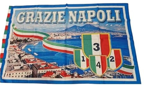 BANDIERA 90X150 o bandierone 130x200 cm CIRCA VESUVIO AZZURRO PER FESTA SCUDETTO citta di napoli PER I CITTADINI NAPOLETANI grazie