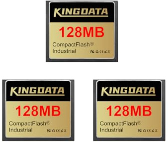 KINGDATA Industrial Compact Flash Memory Card 3pack 128MB FAT16 Type I for Industrial Equipment Vintage Digital Cameras