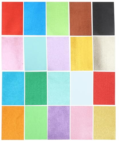 Alipis 20stücke Klebepapier Und Glitzerkarton Zum Basteln Multifunktions-schwammpapier Selbstklebend Und Klebend Für DIY-Handwerk Scrapbooking Origami Und Heimdekoration