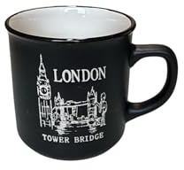 Ceramic London Souvenir Mug London icon Cup.Black Colour Mug Large Cup (Black Mug)