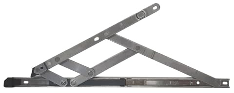 Ironmongery Solutions® Restrictor Friction Stay for uPVC, Aluminium & Timber Casement Windows – Safety-Controlled Stainless Steel (Top Hung - Non Handed, 516mm x 16.5mm)