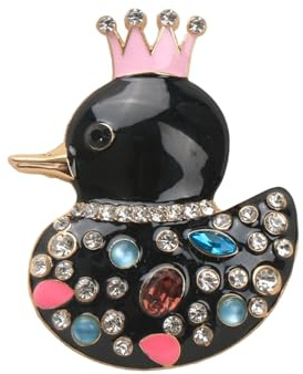 Leichte Kristall Enten Brosche, Kronen sichere Anstecknadel für Kleidungsstücke, Taschen, Hüte, Accessoires, Bekleidungszubehör, Kronen Enten Brosche
