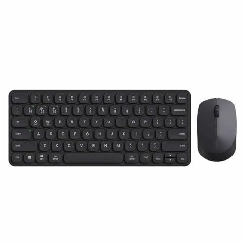 Mini Wireless Keyboard And Mouse Set, 2.4GHz + Bluetooth Dual Mode, With Nano USB Receiver, for Desktop Computers/PCs/Laptops/Smartphones/Tablets, Ultra Portable, Black
