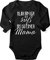 miKalino Babybody mit Spruch für Jungen Mädchen Unisex Langarm Klar bin ich süß - bei so einer Mama | handbedruckt in Deutschland | Handmade with love, Farbe:schwarz, Grösse:62