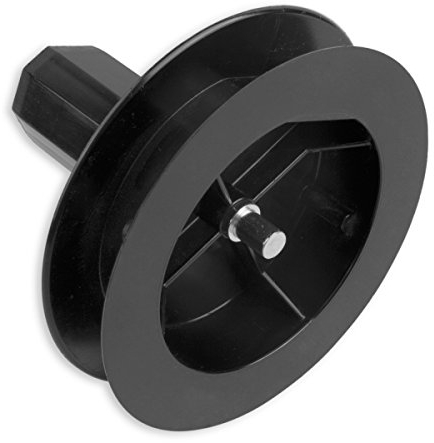 DIWARO. Mini-Gurtscheibe | Durchmesser Ø135 mm |mit eingelassenem Stift und Kapsel | 40 mm Schlüsselweite | Gurtbreite von 20-23 mm |für achtkant Stahlwelle | Farbe schwarz | Material Kunststoff