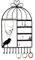 Gearmax Vogelkäfig Förmige Schmuck Ständer, Wandhalterung Schmuckständer Wandhaken Ohrringhalter Schmuckhalter, Hängen Ohrring/Halskette/Schlüssel Inhaber Schmuck-Ausstellungsstand (Schwarz)
