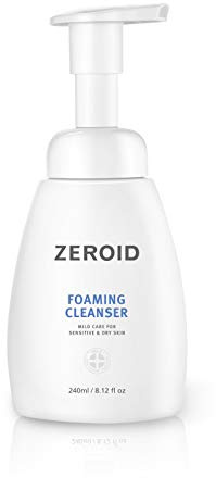 ZEROID Foaming Cleanser 240ml, Hyaluronsäure, Milde Pflege für empfindliche & trockene Haut, Sanfte Feuchtigkeit, Beruhigende und Reinigende Formel, Koreanische Hautpflege für tägliche Anwendung