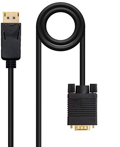Nanocable 10.15.4402 - Cable Conversor Displayport A VGA, Displayport/M - VGA/M, Negro, 2.0 M