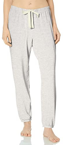 Amazon Essentials Pantaloni del Pigiama in Spugna per Tempo Libero Leggeri Donna, Grigio Pallido, M