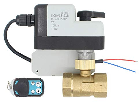 OemClima 100~230V - Válvula WiFi APP Alexa inalámbrica Google Home - Válvula de 2 vías motorizada normalmente cerrada 10N.M - 1/2 3/4 1 1-1/4 1-1/2 2 Pulgadas (DN25-1 Pulgada)