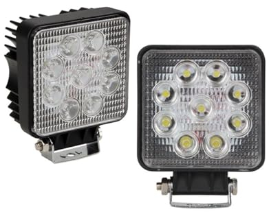 2er Set 27 Watt LED Fassadenstrahler schwarz, IP67 Außenfluter zur Außenbeleuchtung