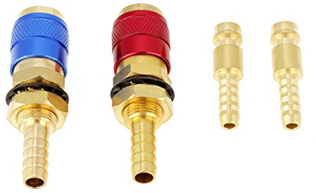 Taidda Raccord de connecteur, Ensemble de connecteurs rapide adaptateur de gaz robuste et résistant à l'eau de 8 mm robuste et raccord rapide 2pcs pour torche de soud