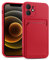 Verco Coque Silicone Compatible avec iPhone 12 Mini, Protection Antichoc avec Porte-Cartes Case en Silicone Premium pour iPhone 12 Mini Étui, Rouge