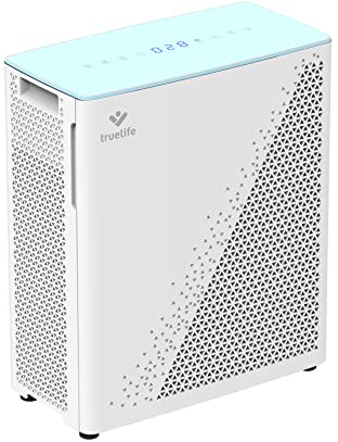 TrueLife AIR Purifier P7 WiFi Air Purifier with UV Lamp and Ioniser, 310 m3/h, Mobile App, Air Quality Display, Dirt Detection, Cleaning, Dust Sensor, Night Mode, Replaceable HEPA Filter
