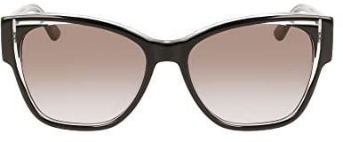KARL LAGERFELD Damen KL6069S Sonnenbrille, Schwarz/Kristall, Einheitsgröße