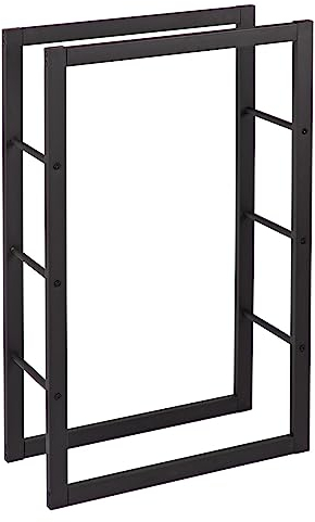 DEMA Kaminholzregal Brennholzregal Holzregal Brennholzlagerung Stahl schwarz 60x25x100 cm
