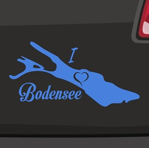 I Love Bodensee Aufkleber -6 Größen 21 Farben- Konstanz Lindau Reichenau Campen