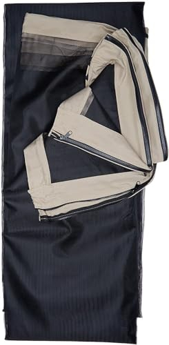 Set 4 Zanzariere Laterali di Ricambio per Gazebo da Giardino Beige e Antracite (3X3 MT)