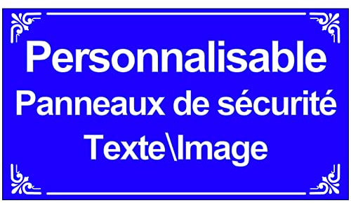 SXLONG Panneaux de Sécurité-Personnalisable Signalétique Intérieure/Extérieure-Panneau Signalétique-Vidéo Surveillance Panneau Plaque Alarme - pour Garage, Hôtel, école, Jardin, Adresse Résidentielle