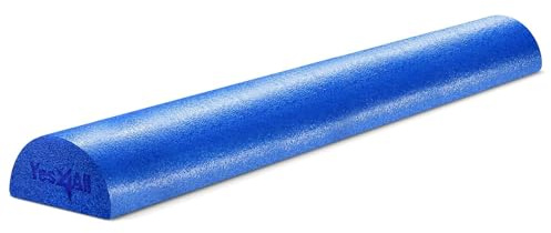 Yes4All Half Foam Rollers for Physical Therapy, Soft Density Round PE Foam Roll for Back Massage, Yoga Exercise - 36 inches