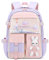 WYCY Mochila Escolar Linda Arena Movediza Nevera Puerta Mochila Kawaii de Gran Capacidad Impermeable para Niñas (Violeta)