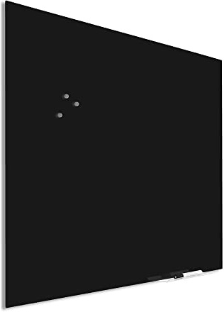 IVOL Design Glasboard Premium - Magnetische und beschreibbare Glastafel mit versteckter Montage - Magnettafel (100 x 100 cm, Schwarz)
