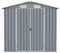 Keketa Capanno da Giardino Casetta Attrezzi Giardino Casetta da Giardino in Lamiera Ripostiglio da Esterno Casetta da Giardino in PVC Grigio 205x129x183 cm in Acciaio Zincato