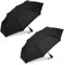 ShedRain WindPro – Lot de 2 parapluies de voyage compacts et ventilés à ouverture automatique avec téflon, noir, compact