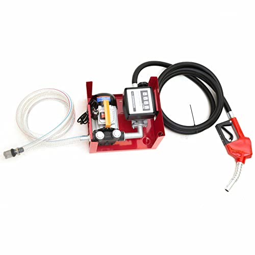 Heizölpumpe Dieselpumpe Zählwerk Diesel Tankstelle 60L/min Selbstansaugende Ölpumpe Ölabsaugpumpe Automatische Zapfpistole Mit Drehgelenk