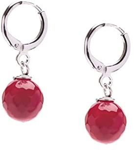 Boucles d'oreilles pendantes en perles de pierres précieuses de 10 mm pour femmes Teen Leverback Gold Plated