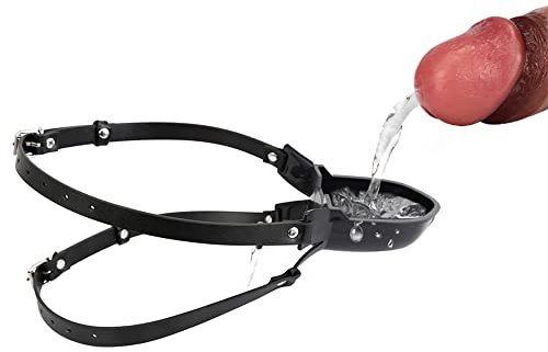 NAIXBTY BDSM Bondage Einstellbar Harness Set Mund Plug Gag Urinal Piss Trichter Homosexuell Mouth Ball Knebel Mundknebel,Slave Extrem Sexspielzeug für Frauen Männer Paare (Schwarz)