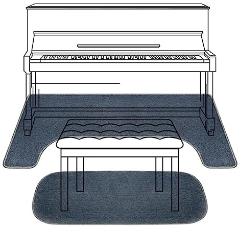 Alfombra de Insonorización for Piano, Alfombra para Vertical Piano, Protector de Alfombra de Piano Vertical Alfombra Antideslizante Alfombrilla Absorbente Manta Insonoriz(Navy)