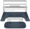 PPGE HOME Schalldammung Teppich Klavier, Klavier Schalldämmung Matte, Boden Schallschutz Teppich Schemel Schallschutzmatte Rutschfester(Navy)