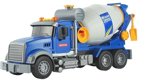 XUEXUE Cement Mixer Truck Toy for Boys Ages 1-5 - Featuring Lights and Sounds, Ideal Christmas and Birthday Gift