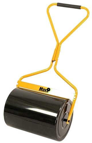 Maxx Rullo per Prato 48 cm - Rullo per Prato per Un Giardino Curato e Contro Le Ammaccature - Rullo Manuale da Riempire con Sabbia o Acqua - Ø33 cm - 38L - Giallo/Nero