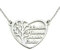 Collar Personalizable Árbol de la Vida en Plata de Ley 925 con nombres, con cadena Rolo de 45cm + Alargador. Gargantilla ideal para regalar a madres o abuelas con nombres de la familia. (Corazón)